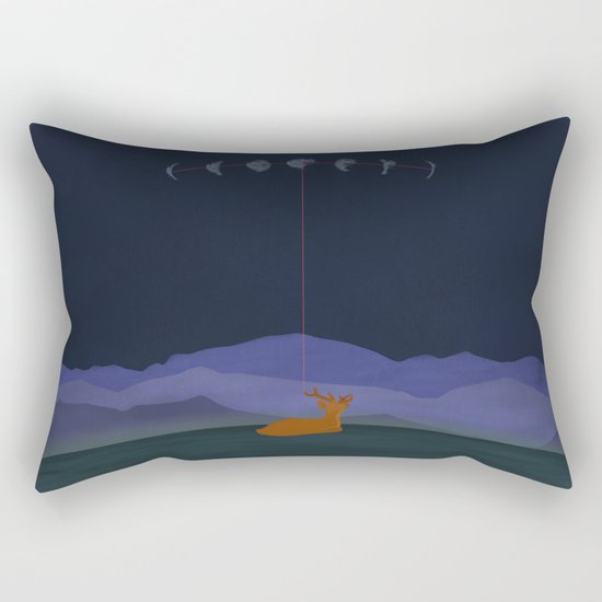 Lunatic Deer Rectangular Pillow