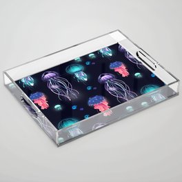 Jellyfish glow Acrylic Tray