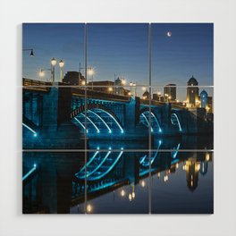 Longfellow Bridge Beautiful Reflection in the Charles River Boston MA Wood Wall Art
