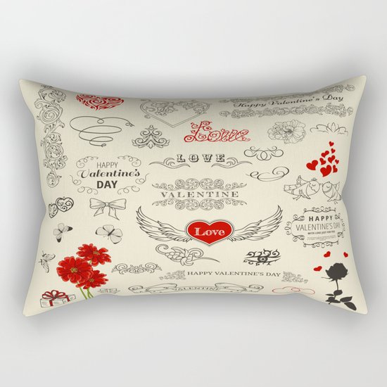 Happy Valentine's Day Rectangular Pillow
