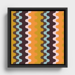 60s Retro Pattern Abstract #2 Framed Canvas
