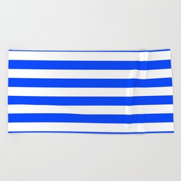 Stripes Texture (Blue & White) Beach Towel