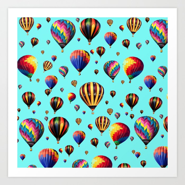 Colorful Hot Air Balloons Art Print