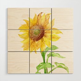 sunflower bright day Wood Wall Art
