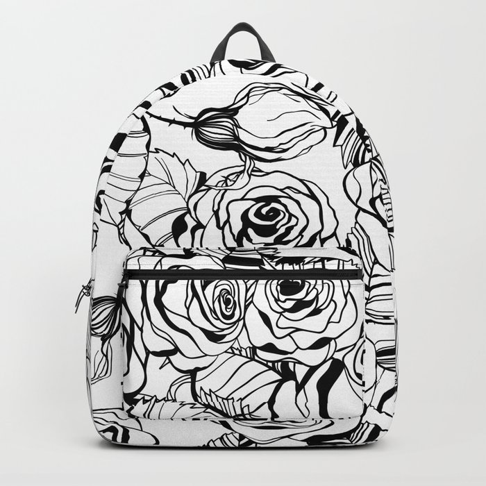 Hand Drawn Roses Pattern Backpack By Katerinamitkova Society6