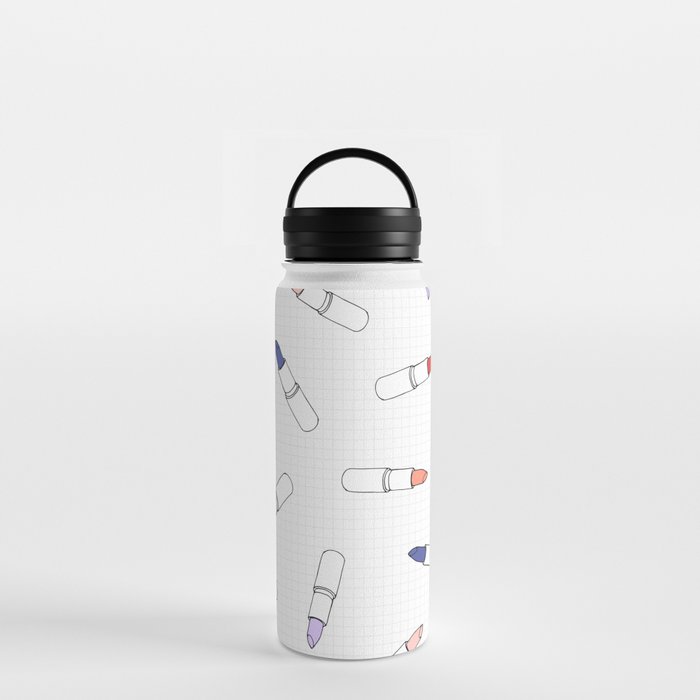 lipstick pattern Water Bottle