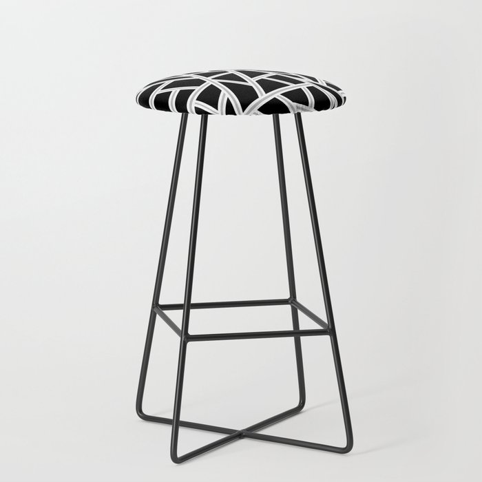 Abstract geometric pattern - gray, black and white. Bar Stool