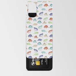 Different colourful dinosaurs Android Card Case