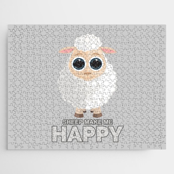 Sheep Make Me Happy Jigsaw Puzzle