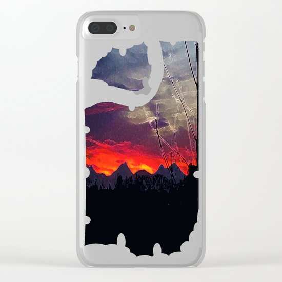 Darkness Ascending Clear iPhone Case