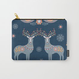 Nordic Winter Blue Carry-All Pouch