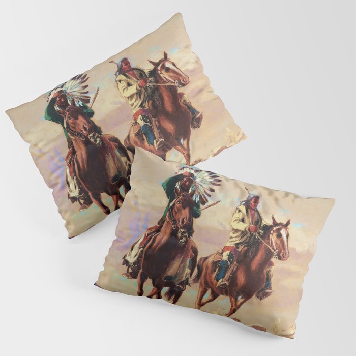 “Blackfoot Indian Scouts” by Carl Oscar Borg Pillow Sham