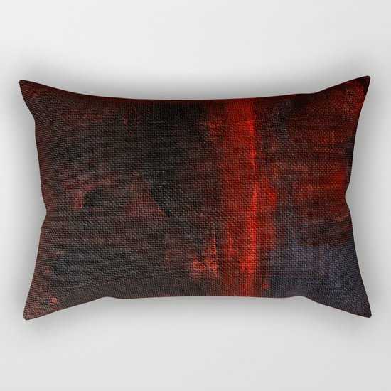 Mark Rothko Interpretation Red Blue Acrylics On Canvas Rectangular Pillow