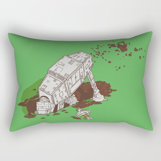 In a backyard, far, far away... Rectangular Pillow