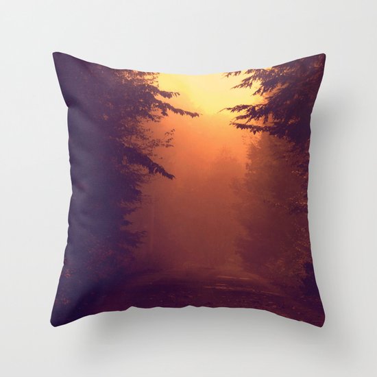 One Foggy Morning Throw Pillow