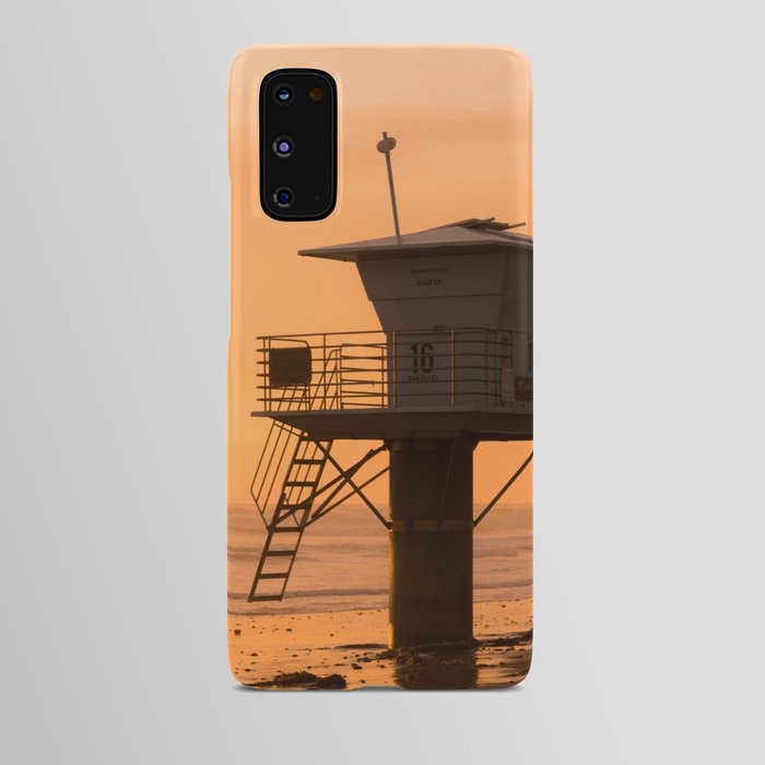 Lifeguard Tower Sunset Android Case