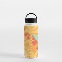 Retro Palm Summer Wave #1 #minimal #decor #art #society6 Water Bottle