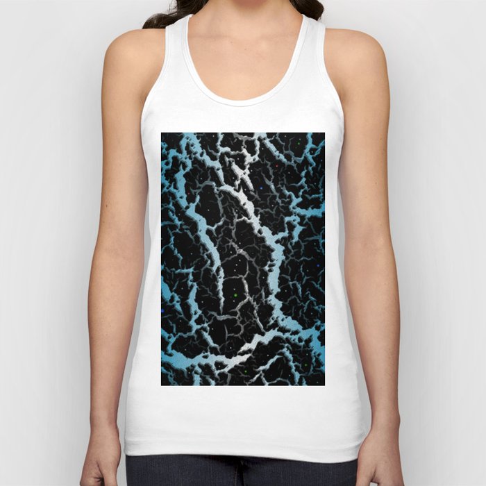 Cracked Space Lava - Sky Blue/White Tank Top