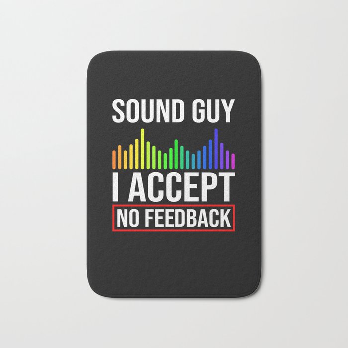 Audio Engineer Sound Guy Engineering Music Bath Mat