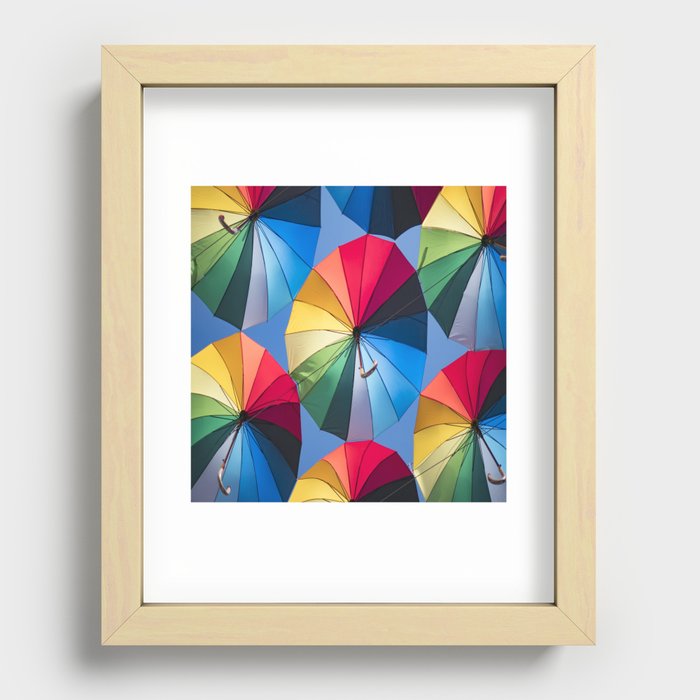 Umbrellas  Recessed Framed Print