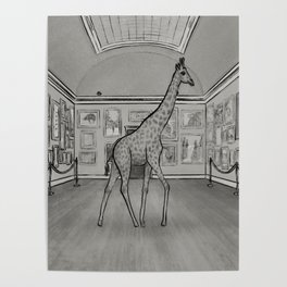 Giraffe At The Museum Three Poster