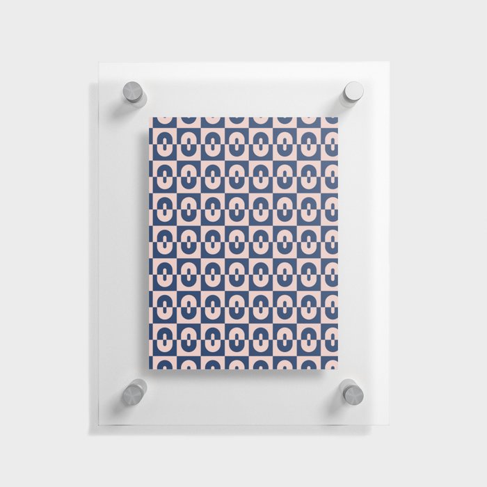 Geometric Pattern - Blue Pink Floating Acrylic Print