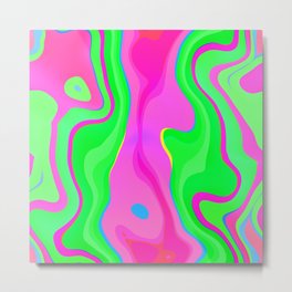Neon Swirl Pattern - Pink and Lime Metal Print | Neon, Neon80S, Neoncolors, Neoncolor, Neonpink, 80Sneon, 80Spattern, Neondesign, Neonaesthetic, Neonpattern 