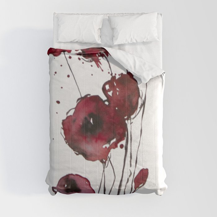 Red Poppies Comforter