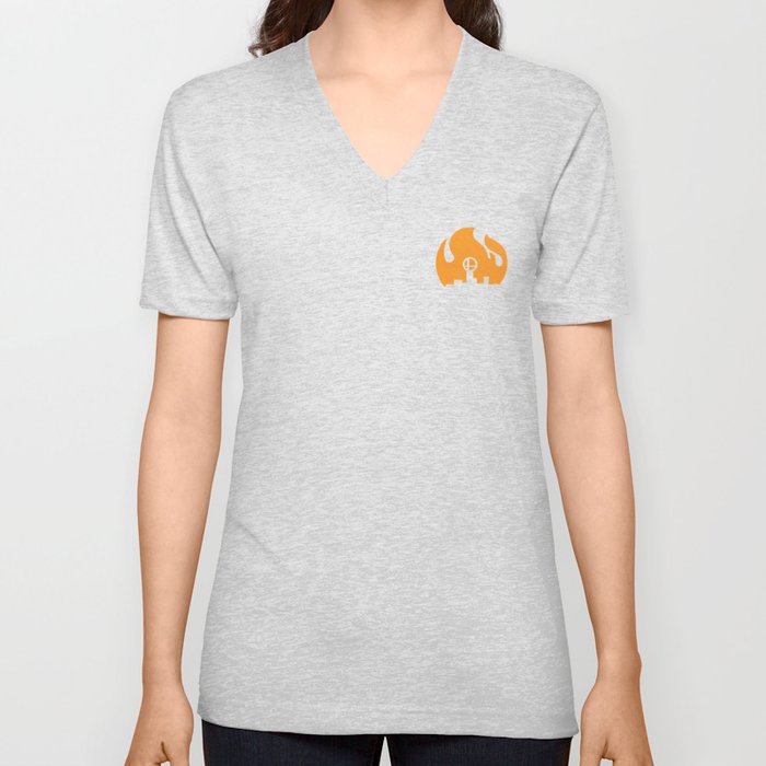 Smash City Fire V Neck T Shirt