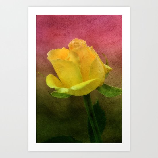 Pink, Green and Yellow Art Print