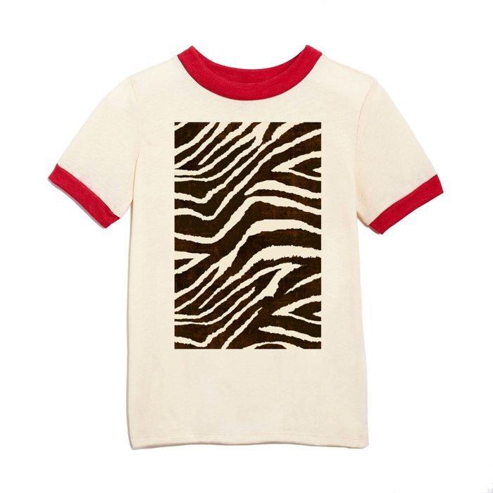 ANIMAL PRINT ZEBRA IN WINTER BROWN AND BEIGE 2019 Kids T Shirt