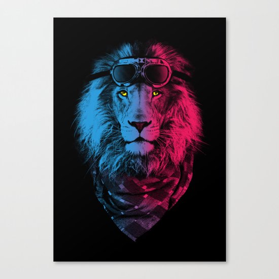 lion rider Canvas Print