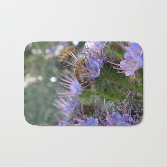 Bees on Buddleia Bath Mat
