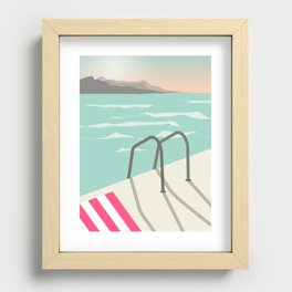 Stepping into the Sea, Croatia Recessed Framed Print