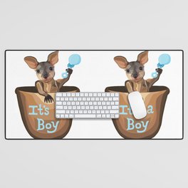 Kangaroo Baby: It's a Boy  Desk Mat