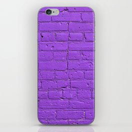 Purple Painted Brick Wall  iPhone Skin