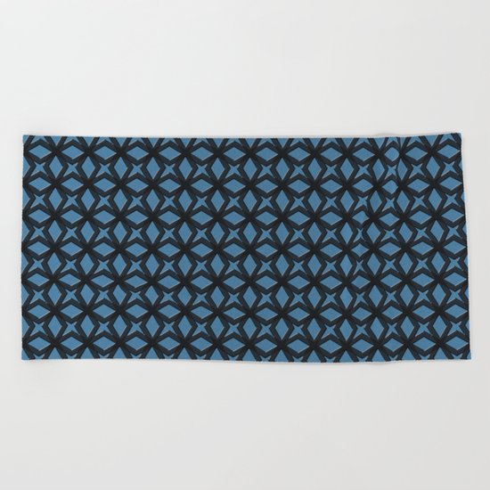 Blue Black Replay Beach Towel