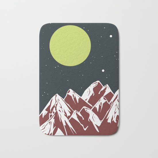 galactic mountains Bath Mat