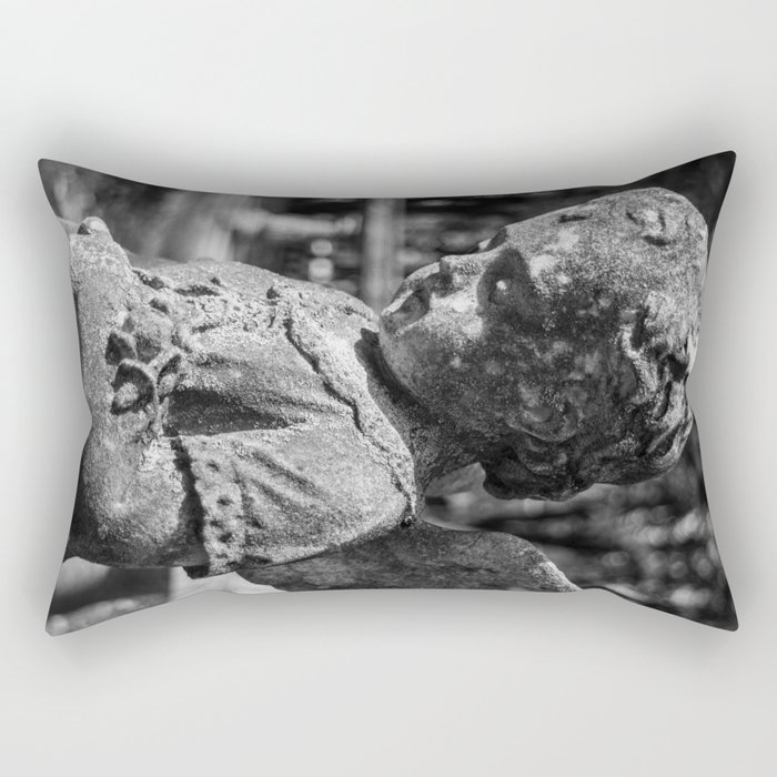 Angel Child Statue Rectangular Pillow