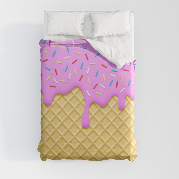 Strawberry Ice Cream Duvet Cover