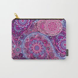 Paisley Patterns in Party Purples, Pinks, and Reds Carry-All Pouch