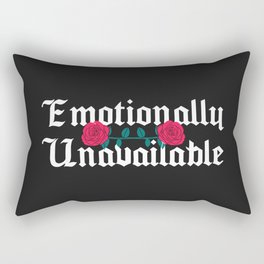 Emotionally Unavailable Sarcastic Quote Rectangular Pillow