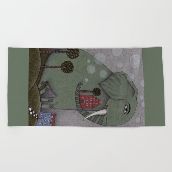 It's an Elephant! Beach Towel