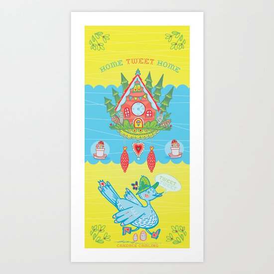 Home Tweet Home Cuckoo Clock Art Print