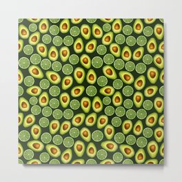 Lime and Avocado Tile. Metal Print