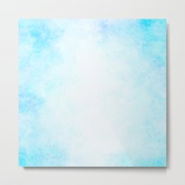 Soft Blue Metal Print