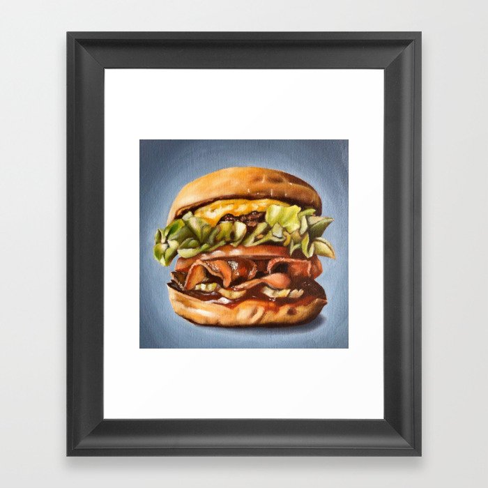 Burger Decor Framed Art Print
