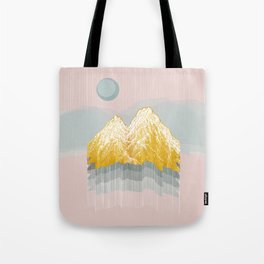 遠望 series -Valley Island- Linocut - mid-century  Tote Bag