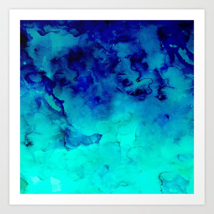 Mermaid Paradise Blue Ombre Turquoise Watercolor Art Print By Girlytrend Society6 Mermaid Paradise Blue Ombre Turquoise Watercolor Art Print By Girlytrend Society6