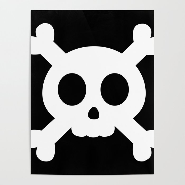 Black Pirate Flag Skull Poster